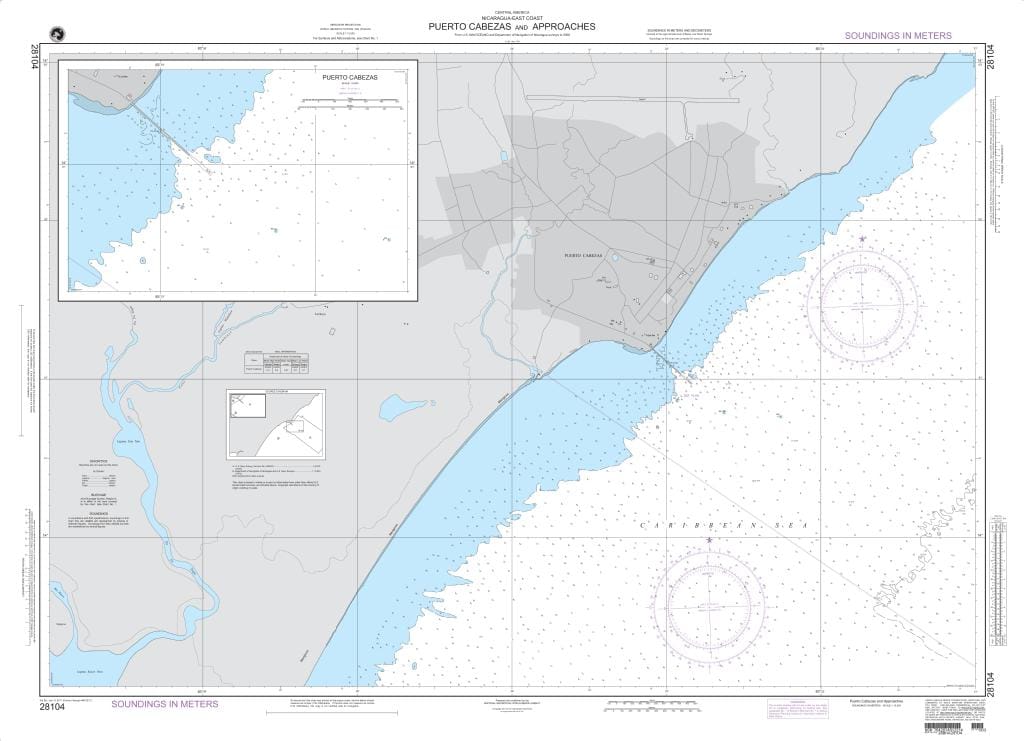 NGA Nautical Chart 28104: Puerto Cabezas and Approaches