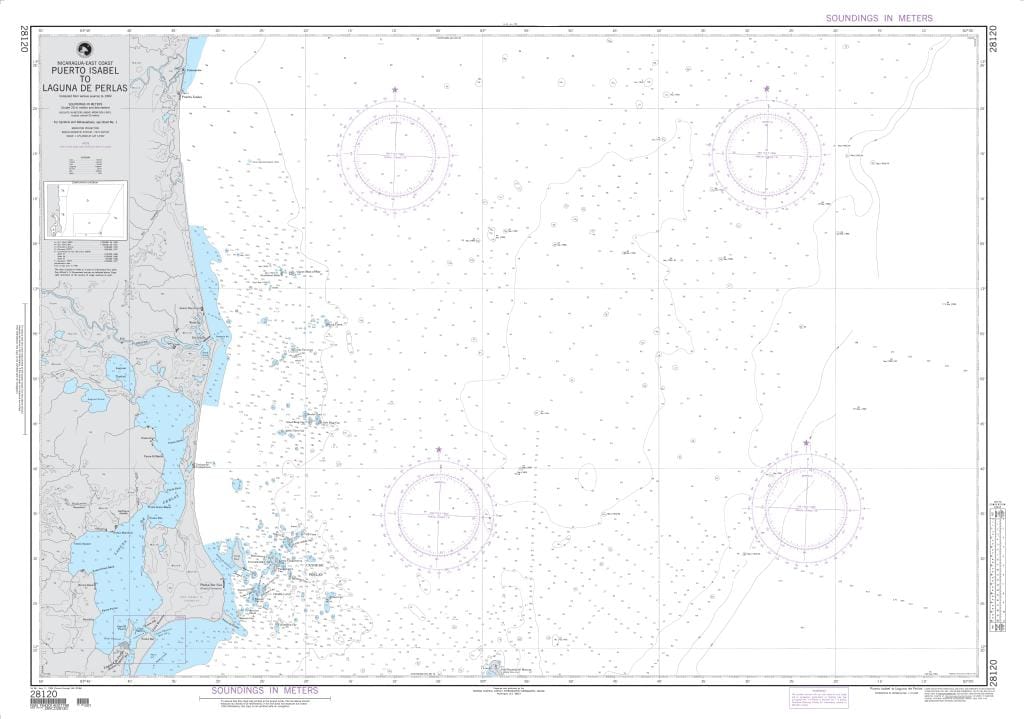 NGA Nautical Chart 28120: Puerto Isabel to Laguna de Perlas