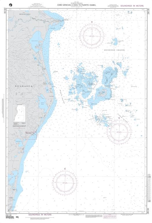 NGA Nautical Chart 28130: Cabo Gracias a Dios to Puerto Isabel