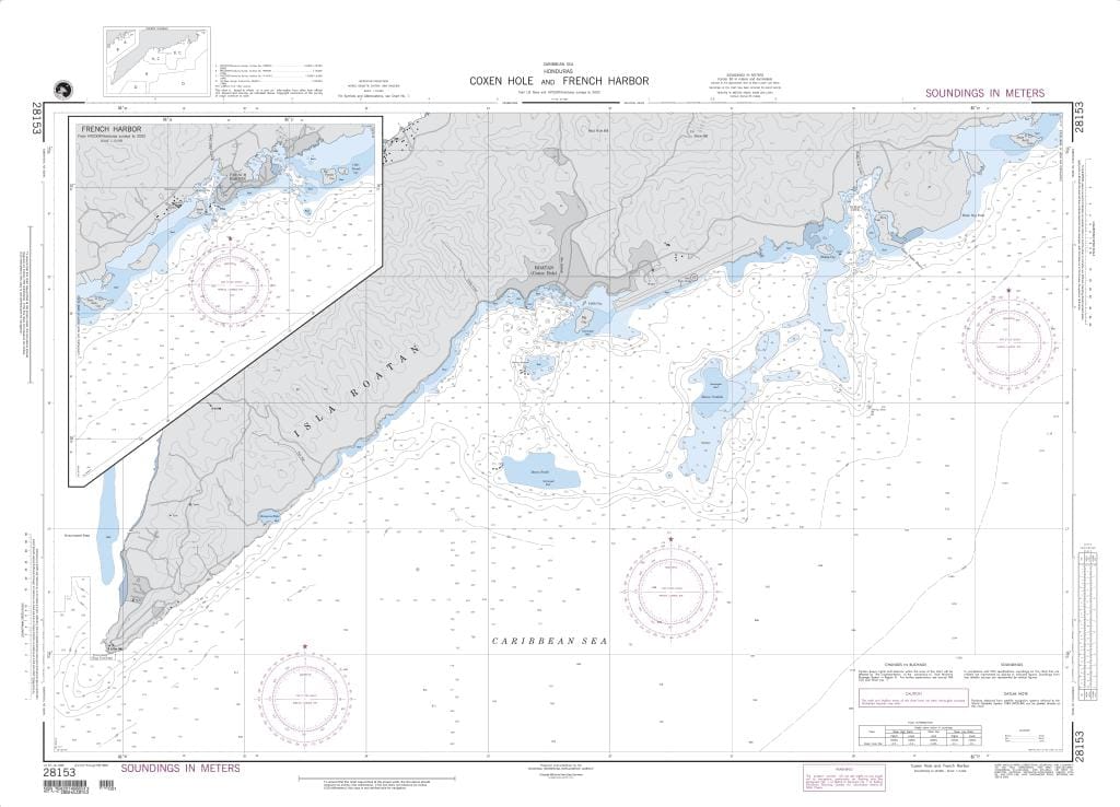 NGA Nautical Chart 28153: Coxen Hole and French Harbor