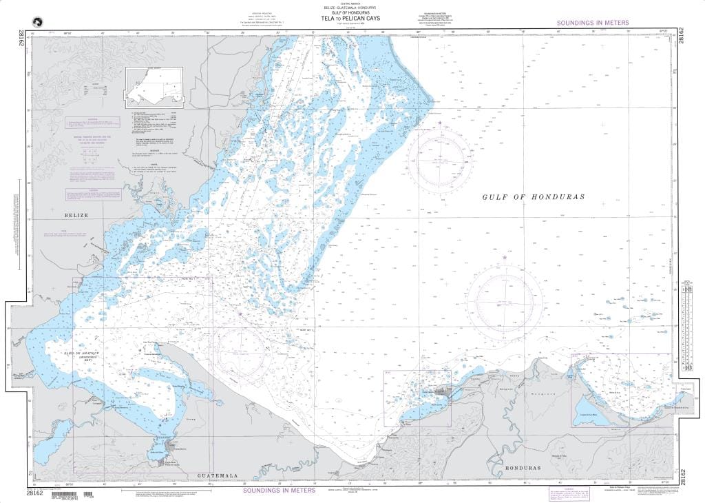 NGA Nautical Chart 28162: Tela to Pelican Cays