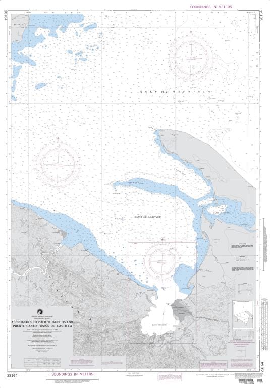 NGA Nautical Chart 28164: Approaches to Puerto Barrios and Puerto Santo Tomas de Castilla (Guatemala-Belize)