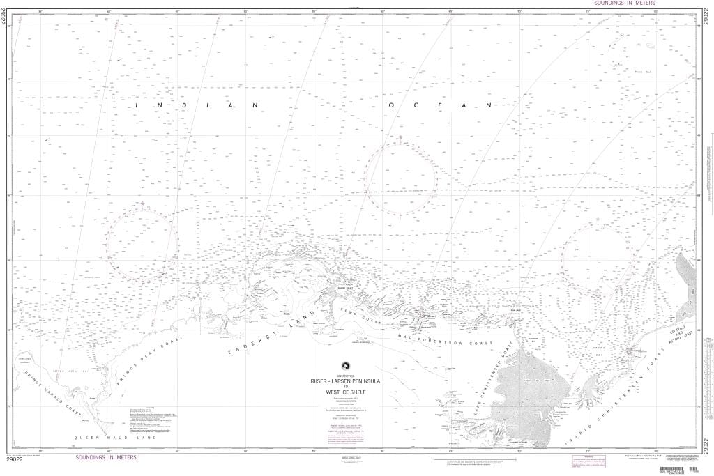 NGA Nautical Chart 29022: Riiser-Larsen Peninsula to West Ice Shelf