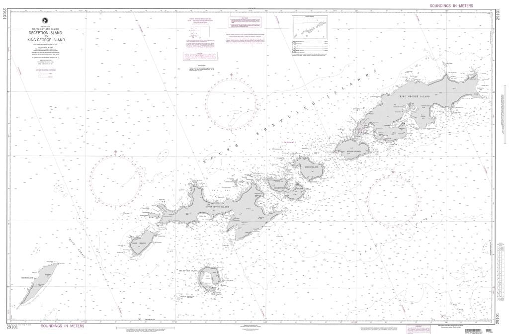 NGA Nautical Chart 29101: Deception Island to King George Island