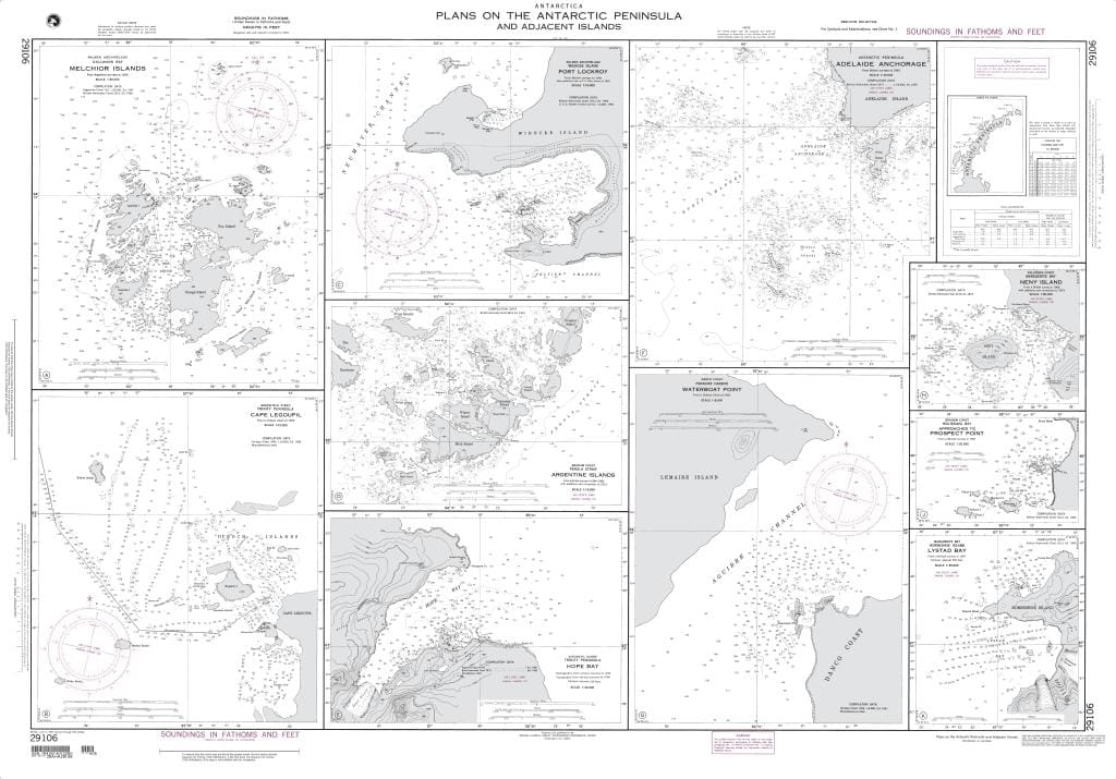 NGA Nautical Chart 29106: Plans on Antarctic Peninsula and Adjacent Islands A. Melchoir Islands
