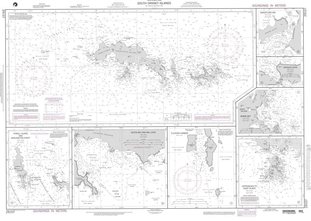 NGA Nautical Chart 29107: South Orkney Islands
