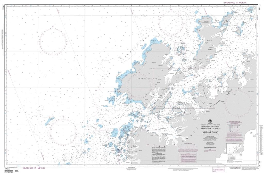 NGA Nautical Chart 29122: Argentine Islands to Brabant Island