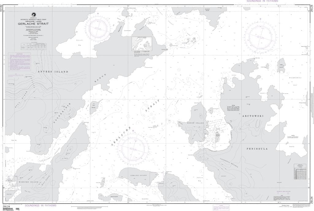 NGA Nautical Chart 29124: Gerlache Strait
