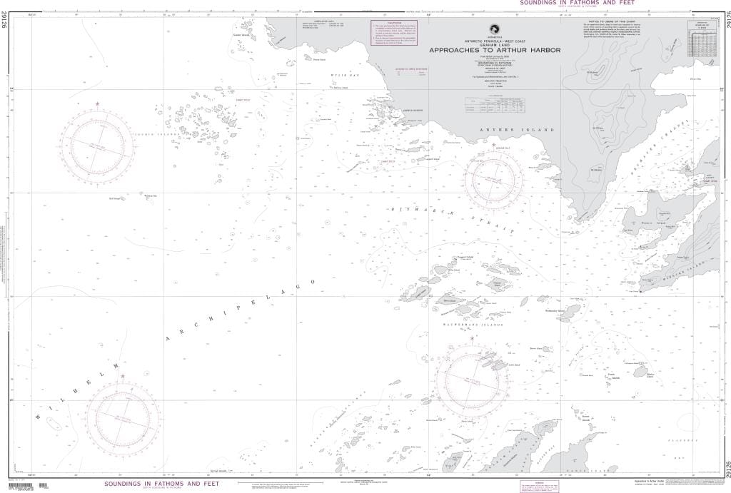 NGA Nautical Chart 29126: Approaches to Arthur Harbor