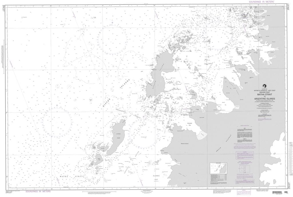 NGA Nautical Chart 29127: Matha Strait to Argentine Islands