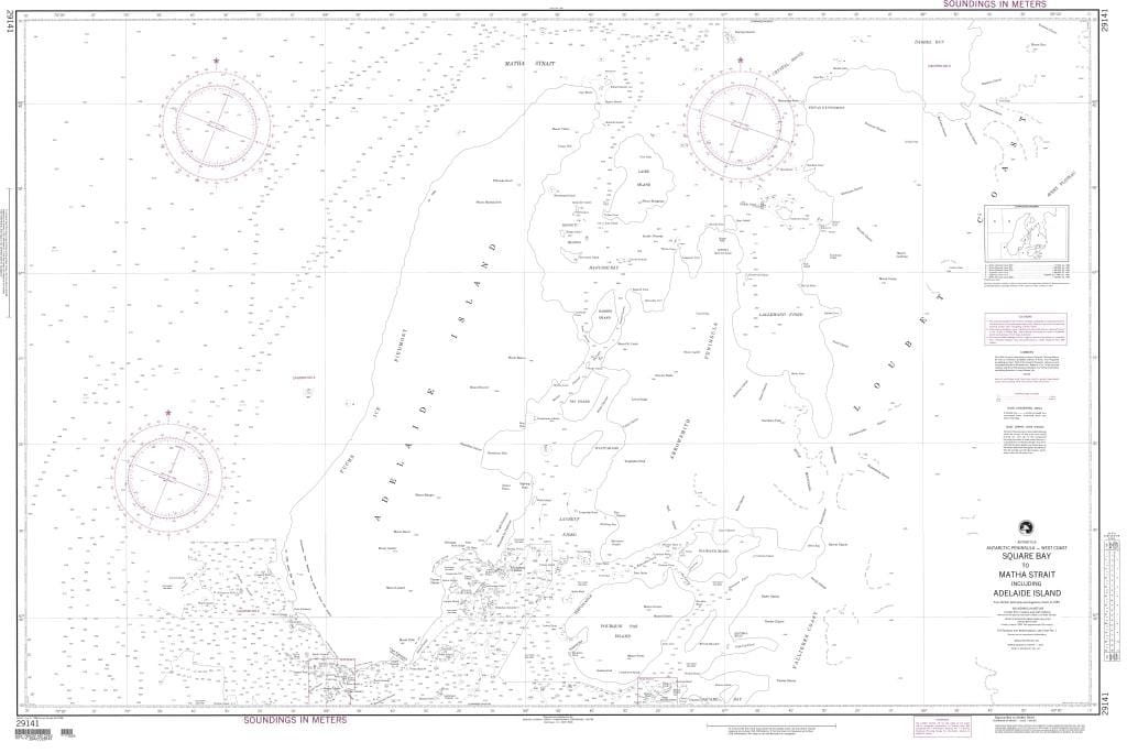 NGA Nautical Chart 29141: Square Bay to Matha Strait including Adelaide Island