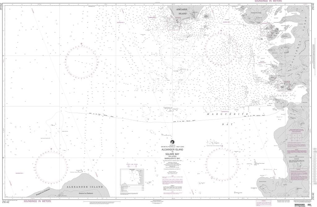 NGA Nautical Chart 29142: Alexander Island to Square Bay including Marguerite Bay