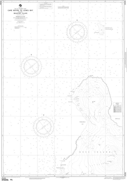 NGA Nautical Chart 29281: Cape Royds to Lewis Bay including Beaufort Island (Ross Sea-McMurdo Sound)