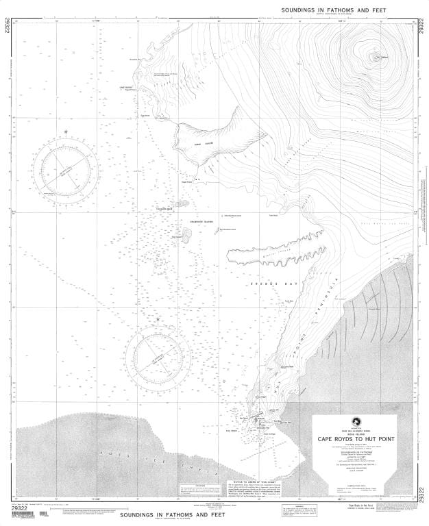 NGA Nautical Chart 29322: Cape Royds to Hut Point (Ross Island, Ross Sea-McMurdo Sound)