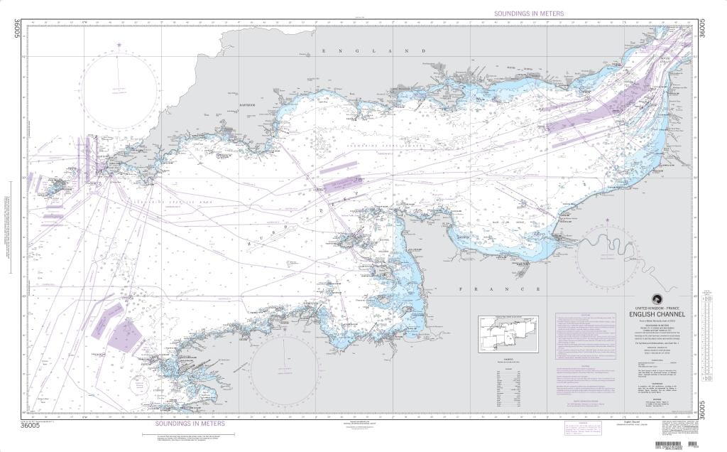 NGA Nautical Chart 36005: English Channel