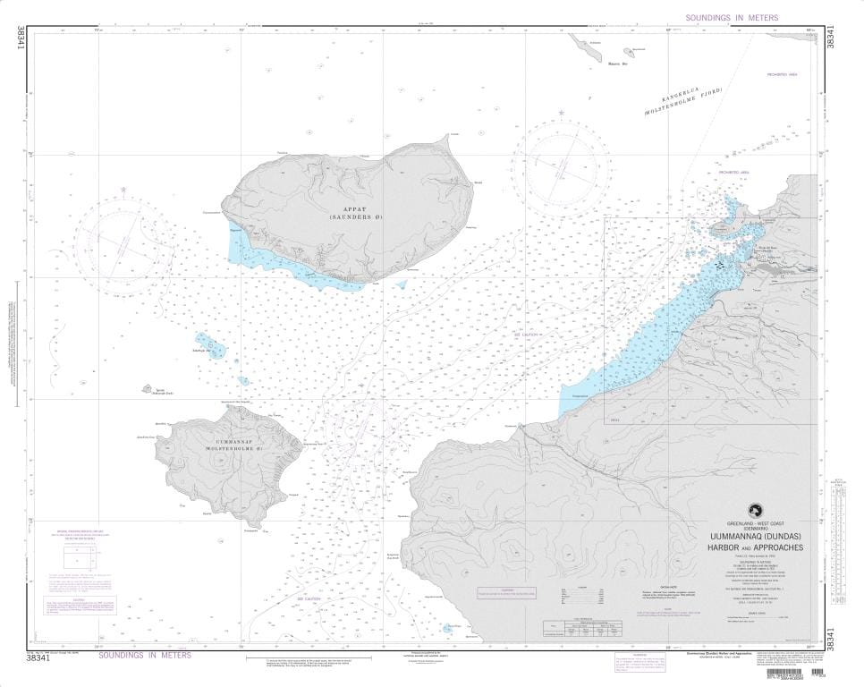 NGA Nautical Chart 38341: Uummannaq (Dundas) Harbor and Approaches
