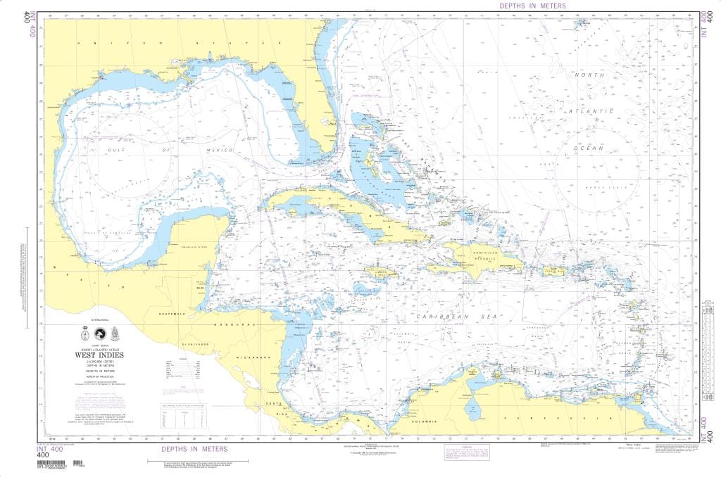 NGA Nautical Chart 400: West Indies
