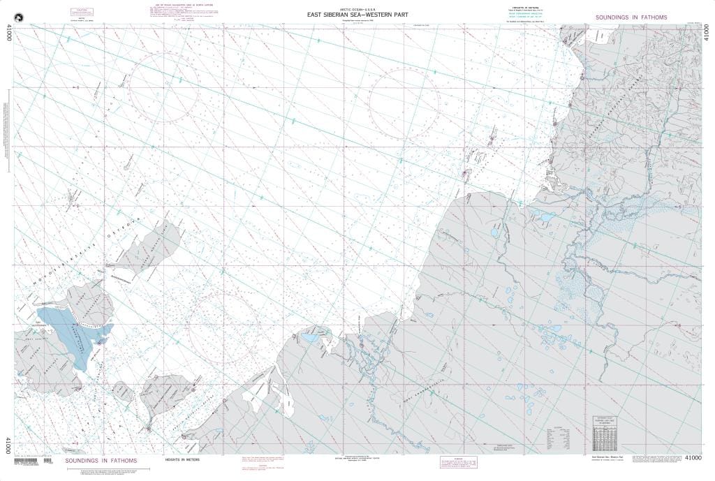 NGA Nautical Chart 41000: East Siberian Sea, Western Part (Arctic Ocean)