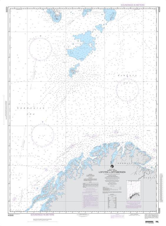 NGA Nautical Chart 43000: Lofoten to Spitsbergen