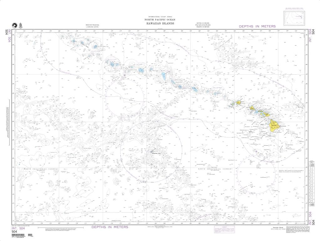 NGA Nautical Chart 504: North Pacific Ocean Hawaiian Islands (OMEGA)