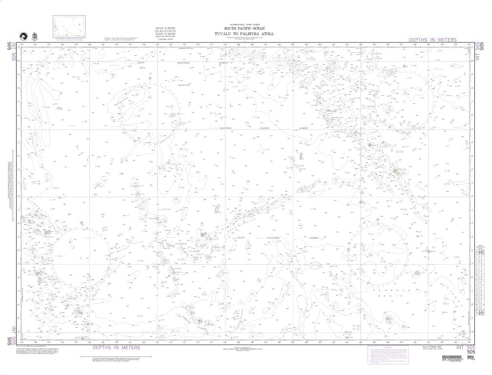 NGA Nautical Chart 505: Tuvalu to Palmyra Atoll (OMEGA)