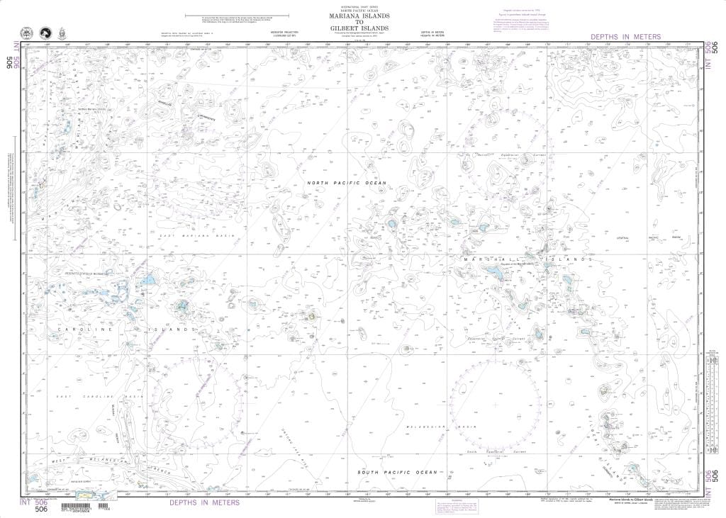 NGA Nautical Chart 506: Mariana Islands to Gilbert Islands