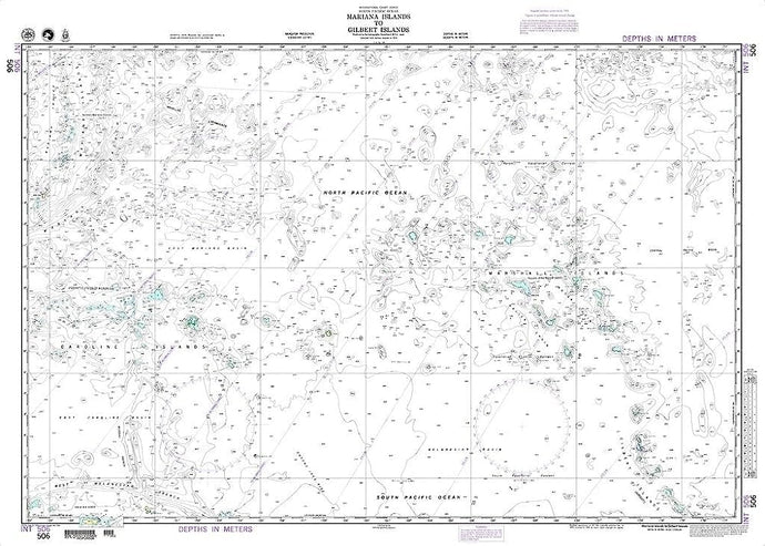 NGA Nautical Chart 506: Mariana Islands to Gilbert Islands