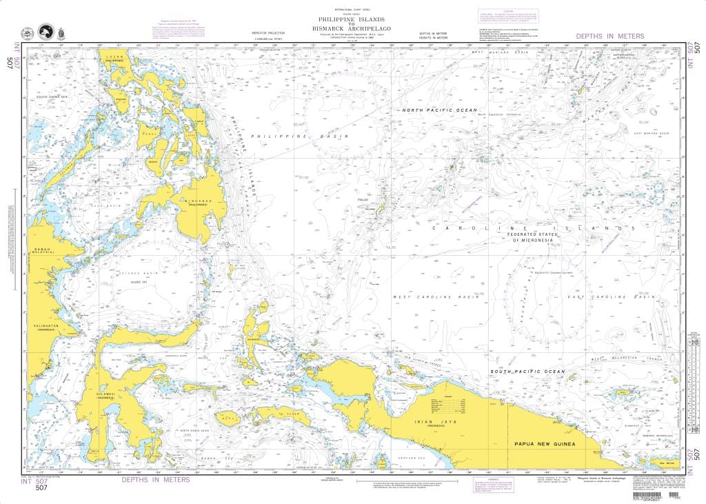 NGA Nautical Chart 507: Philippine Islands to Bismarck Archipelago