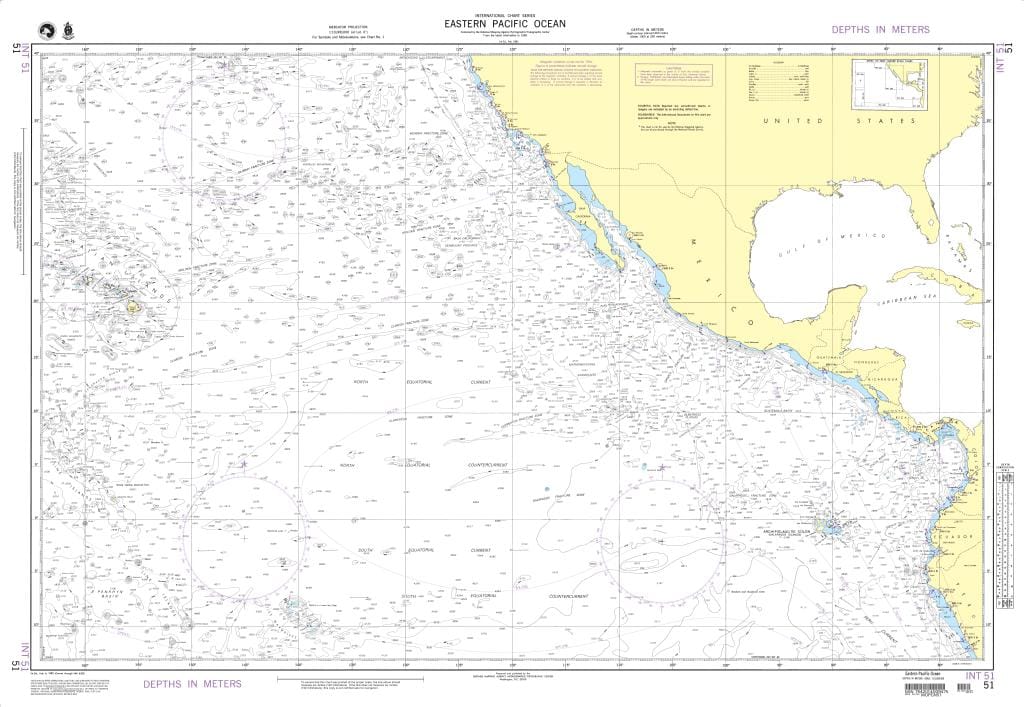 NGA Nautical Chart 51: Eastern Pacific Ocean