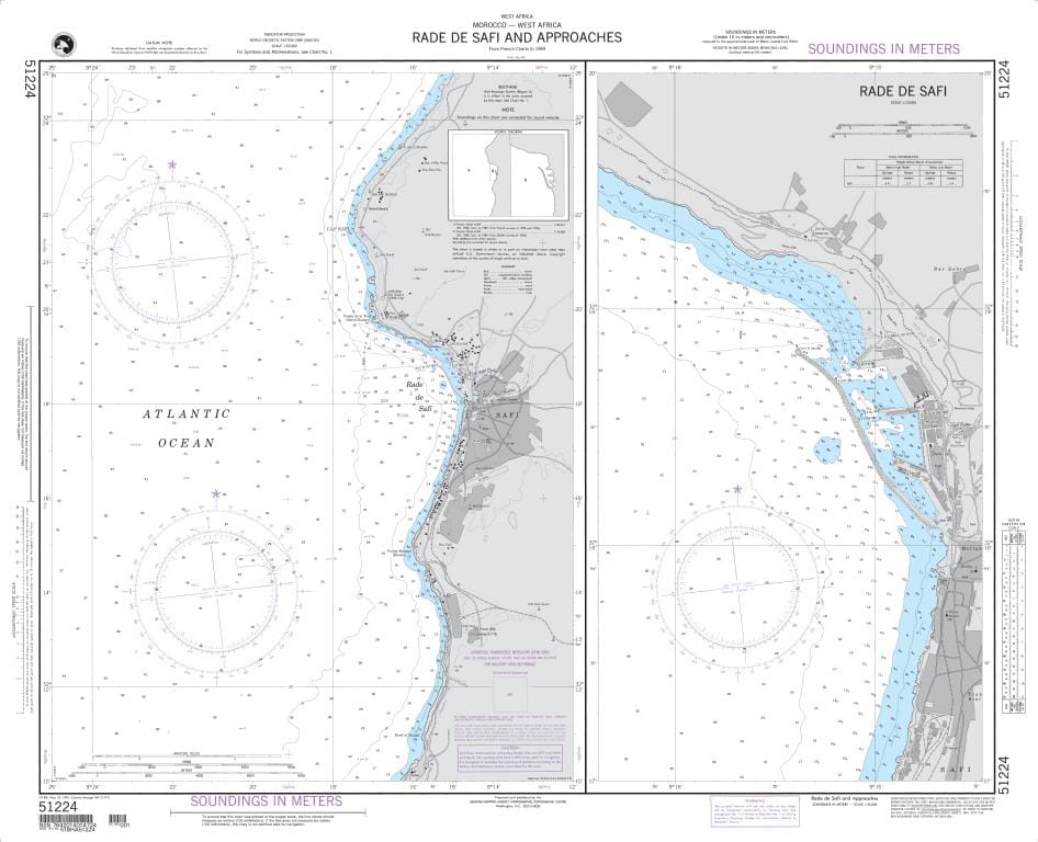 NGA Nautical Chart 51224: Rade de Safi and Approaches