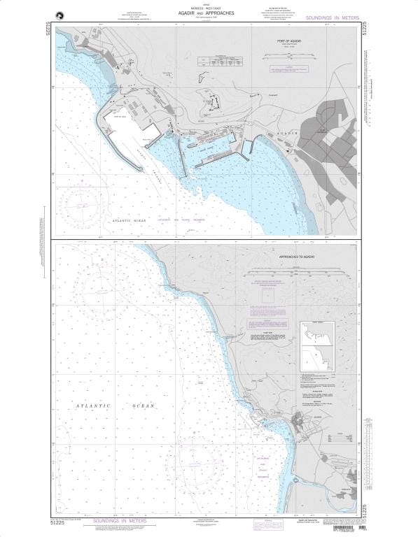NGA Nautical Chart 51225: Agadir and Approaches