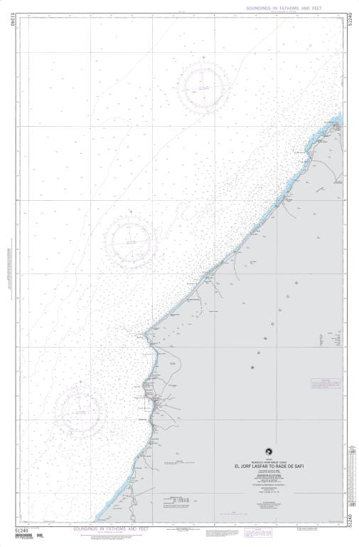 NGA Nautical Chart 51240: El Jorf Lesfar to Rade de Safi (Morocco)