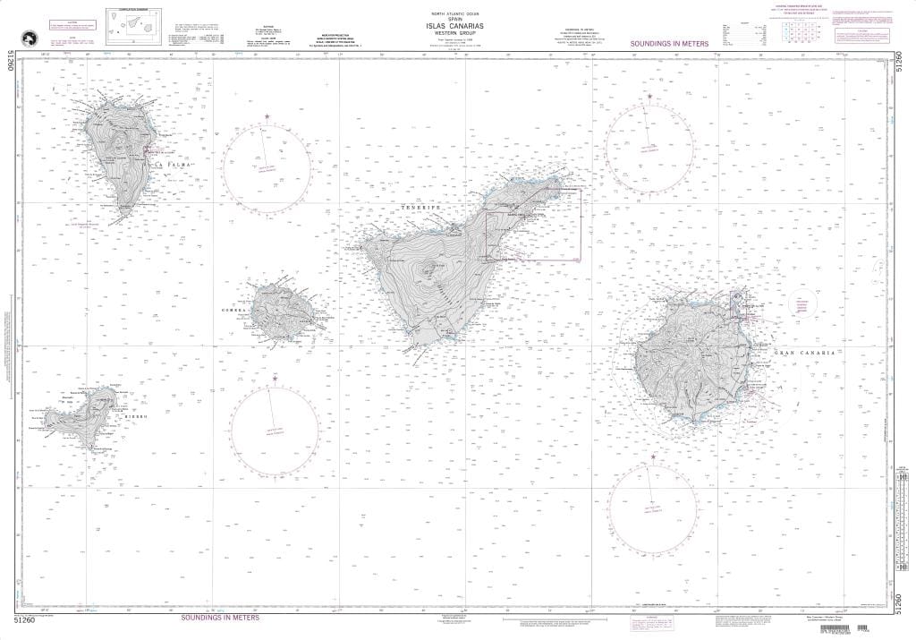 NGA Nautical Chart 51260: Islas Canarias-Western Group