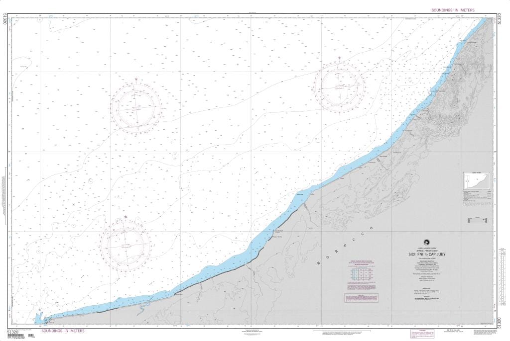 NGA Nautical Chart 51320: Sidi Ifni to Cap Juby (Africa-West Coast)