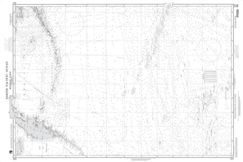NGA Nautical Chart 521: North Pacific Ocean (Middle Part)