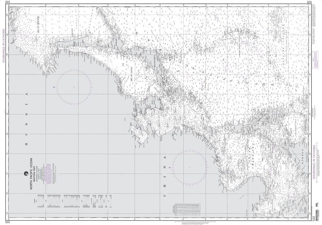NGA Nautical Chart 522: North Pacific Ocean (Western Part)