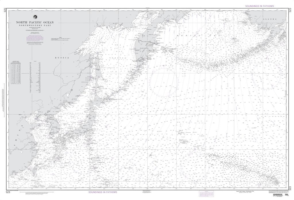 NGA Nautical Chart 523: North Pacific Ocean (Northwestern Part)
