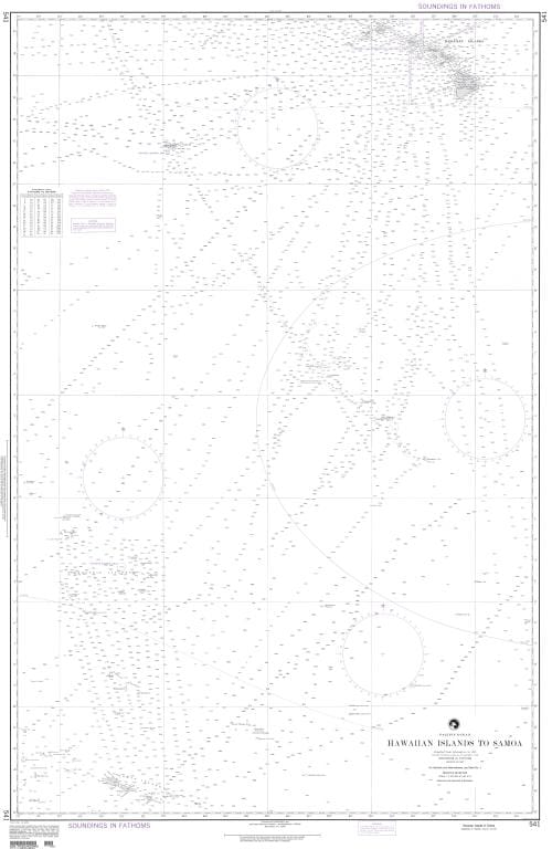 NGA Nautical Chart 541: Hawaiian Islands to Samoa