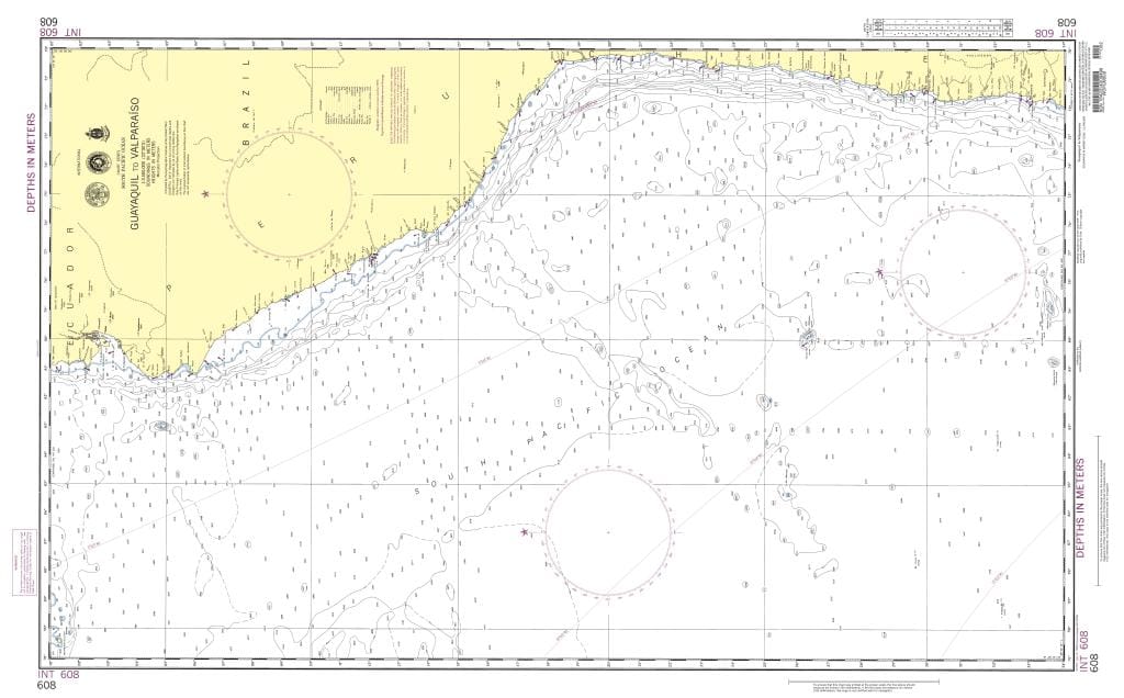 NGA Nautical Chart 608: Guayaquil to Valparaiso