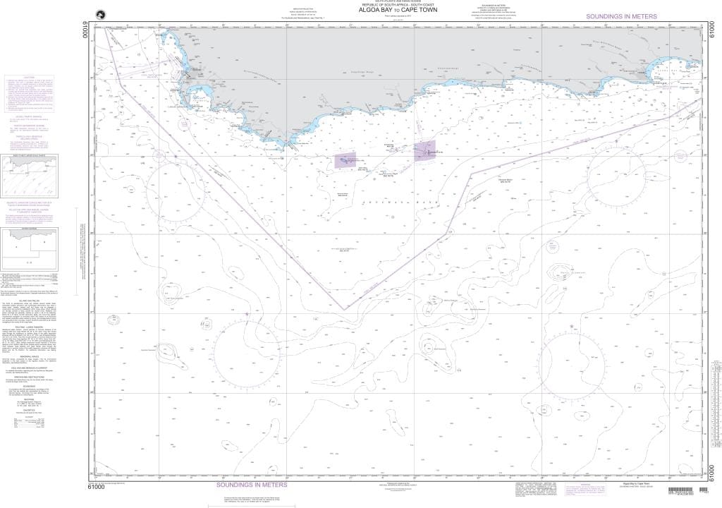 NGA Nautical Chart 61000: Algoa Bay to Cape Town
