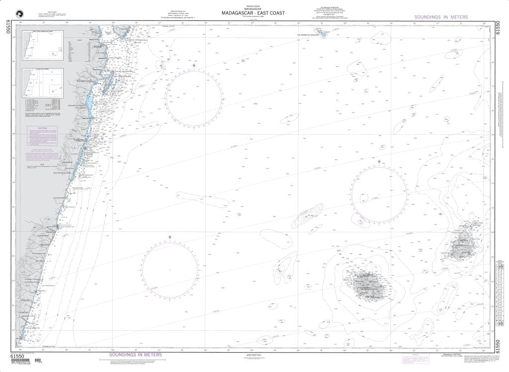 NGA Nautical Chart 61550: Madagascar-East Coast