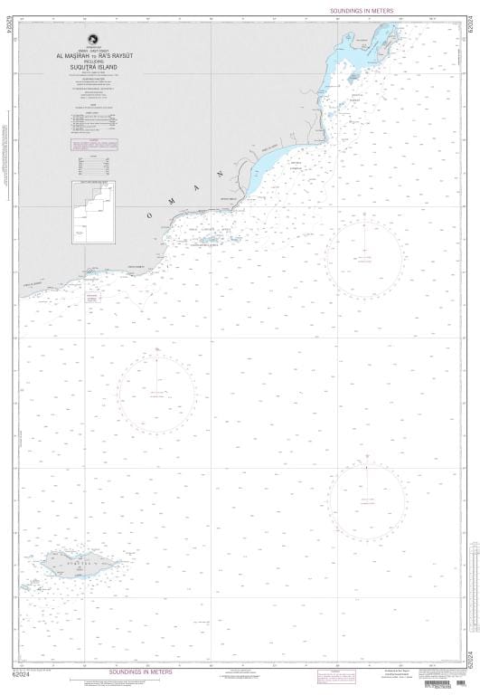 NGA Nautical Chart 62024: Al Masirah to Ra's Raysut including Suqutra Island