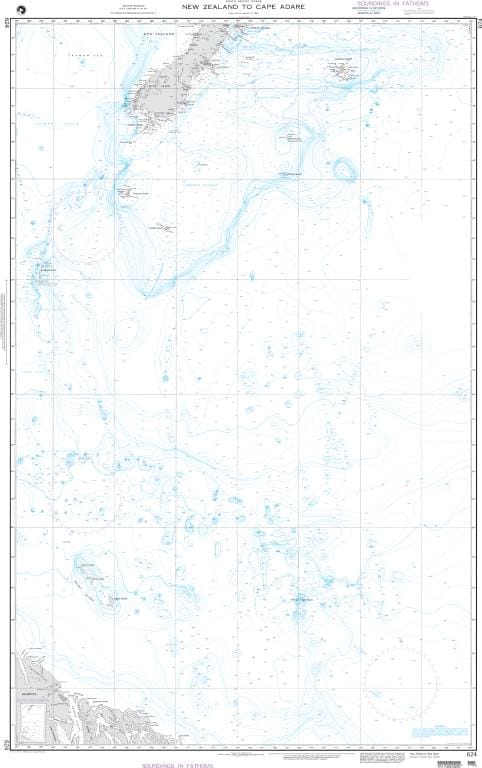 NGA Nautical Chart 624: New Zealand to Cape Adare (OMEGA)