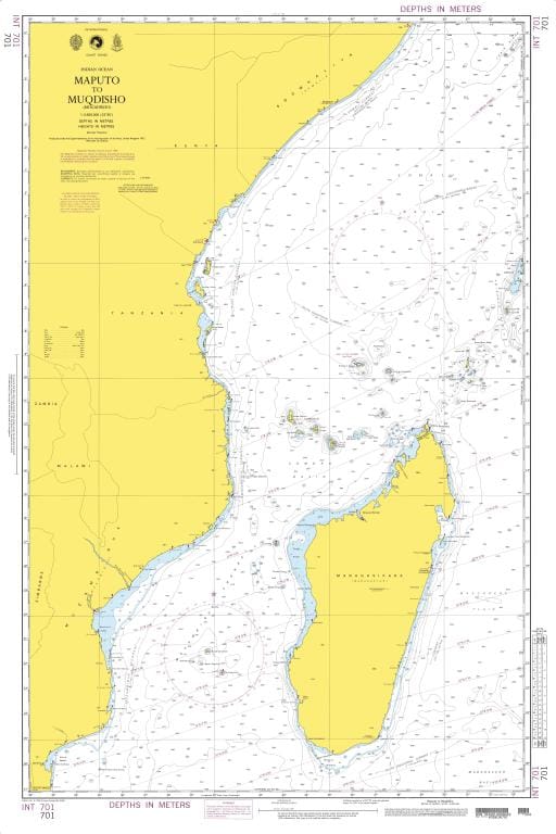 NGA Nautical Chart 701: Maputo to Muqdisho