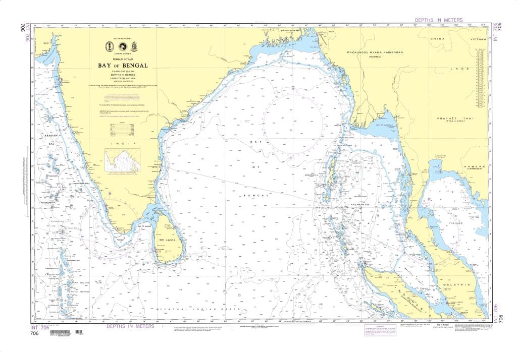 NGA Nautical Chart 706: Bay of Bengal (OMEGA)