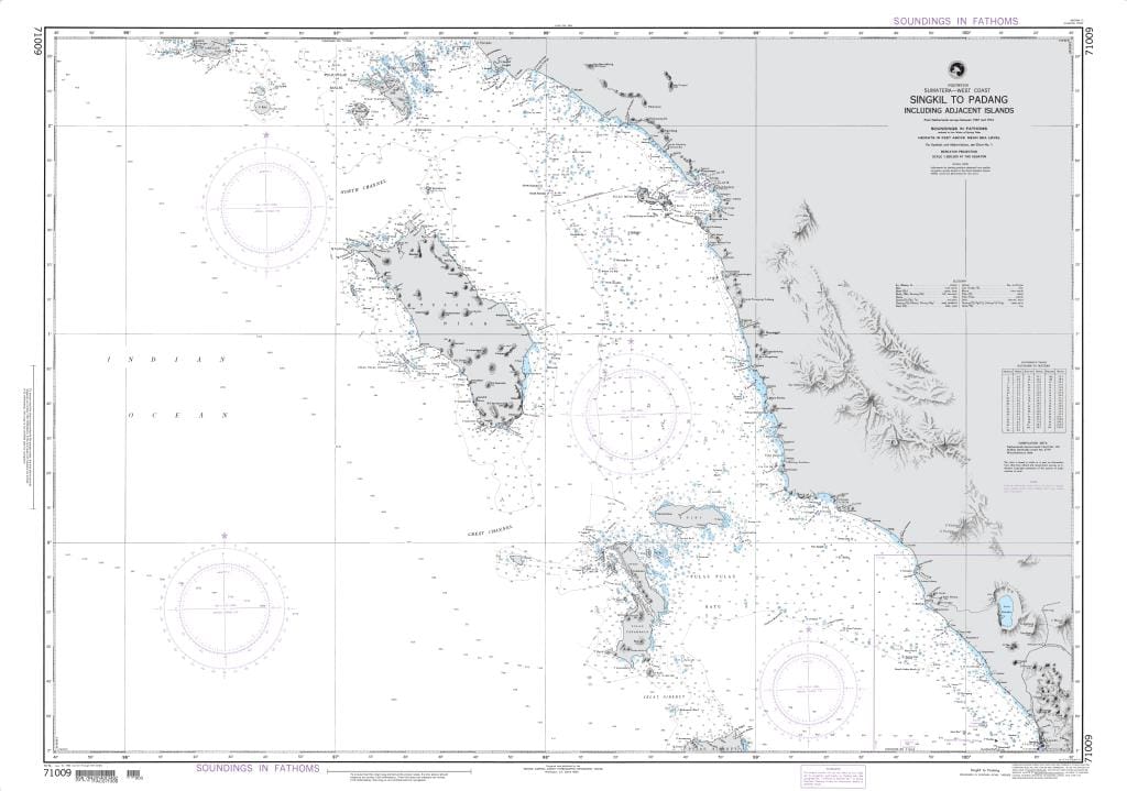 NGA Nautical Chart 71009: Singkil to Padang including Adjacent Islands (OMEGA)