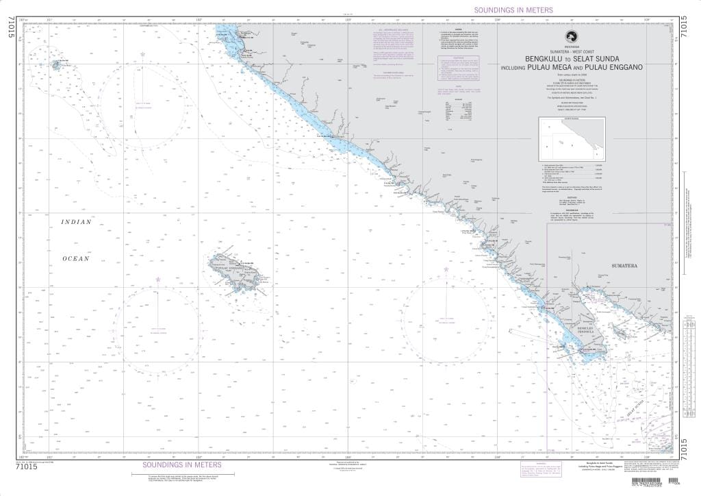NGA Nautical Chart 71015: Bengkulu to Selat Sunda including Pulau Mega and Pulau Enggano (OMEGA)