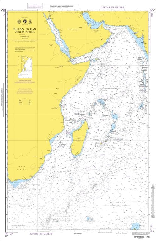 NGA Nautical Chart 72: Indian Ocean-Western Portion