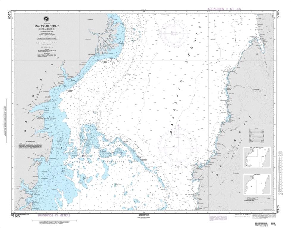 NGA Nautical Chart 72105: Mekassar Strait-Central Portion