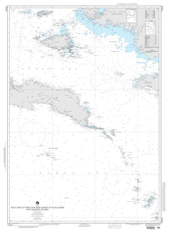 NGA Nautical Chart 73022: West Coast of Irian Jaya (New Guinea) to Pulau Seram